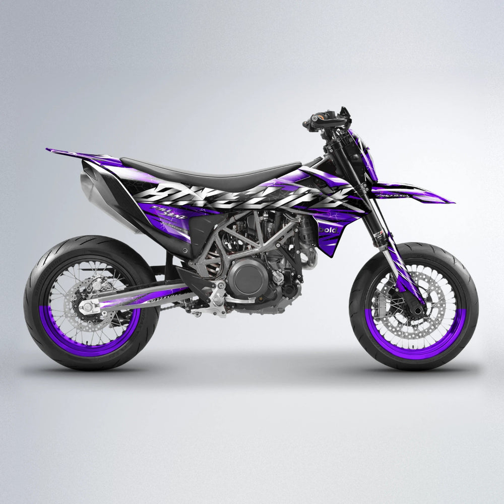 ILLUSION KTM SMC 690 supermoto graphics kit in Purple