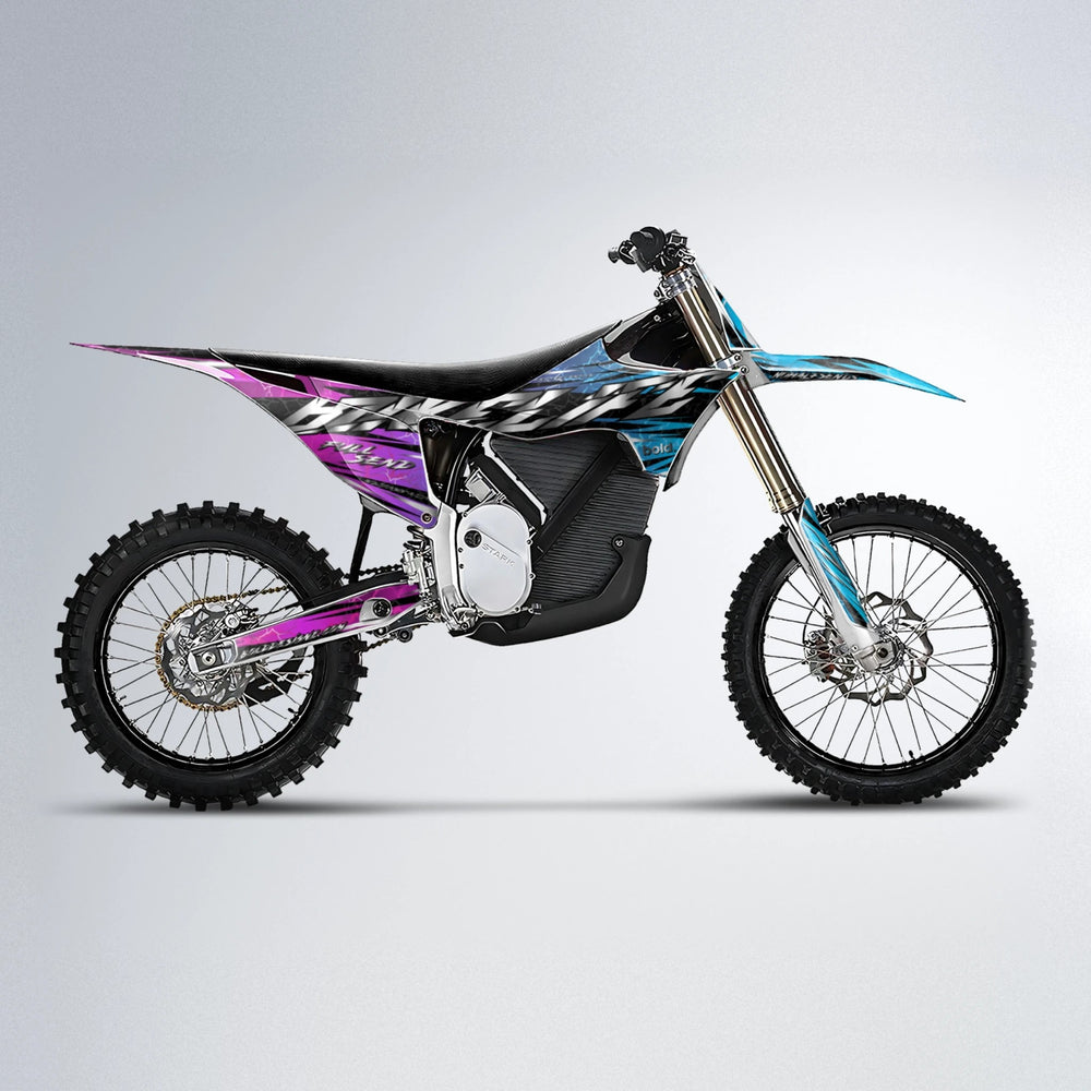 ILLUSION Stark Varg MX motocross graphics kit in Pink & Light Blue