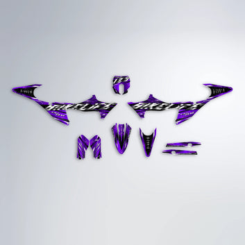 ILLUSION Stark Varg MX graphics kit parts layout in Purple