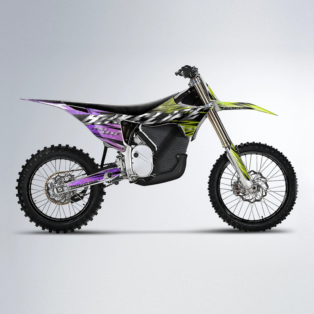 ILLUSION Stark Varg MX motocross graphics kit in Purple & Yellow