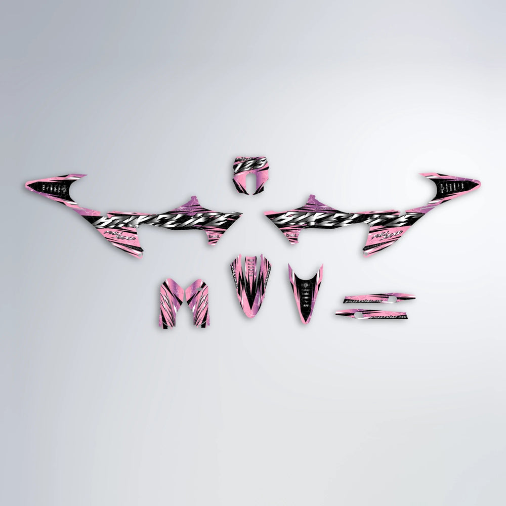 ILLUSION Stark Varg MX graphics kit parts layout in Sakura Pink