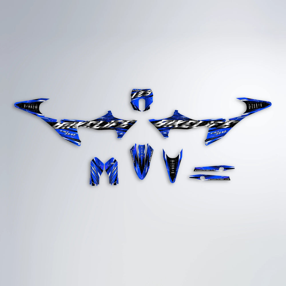 ILLUSION Stark Varg SM graphics kit parts layout in Blue