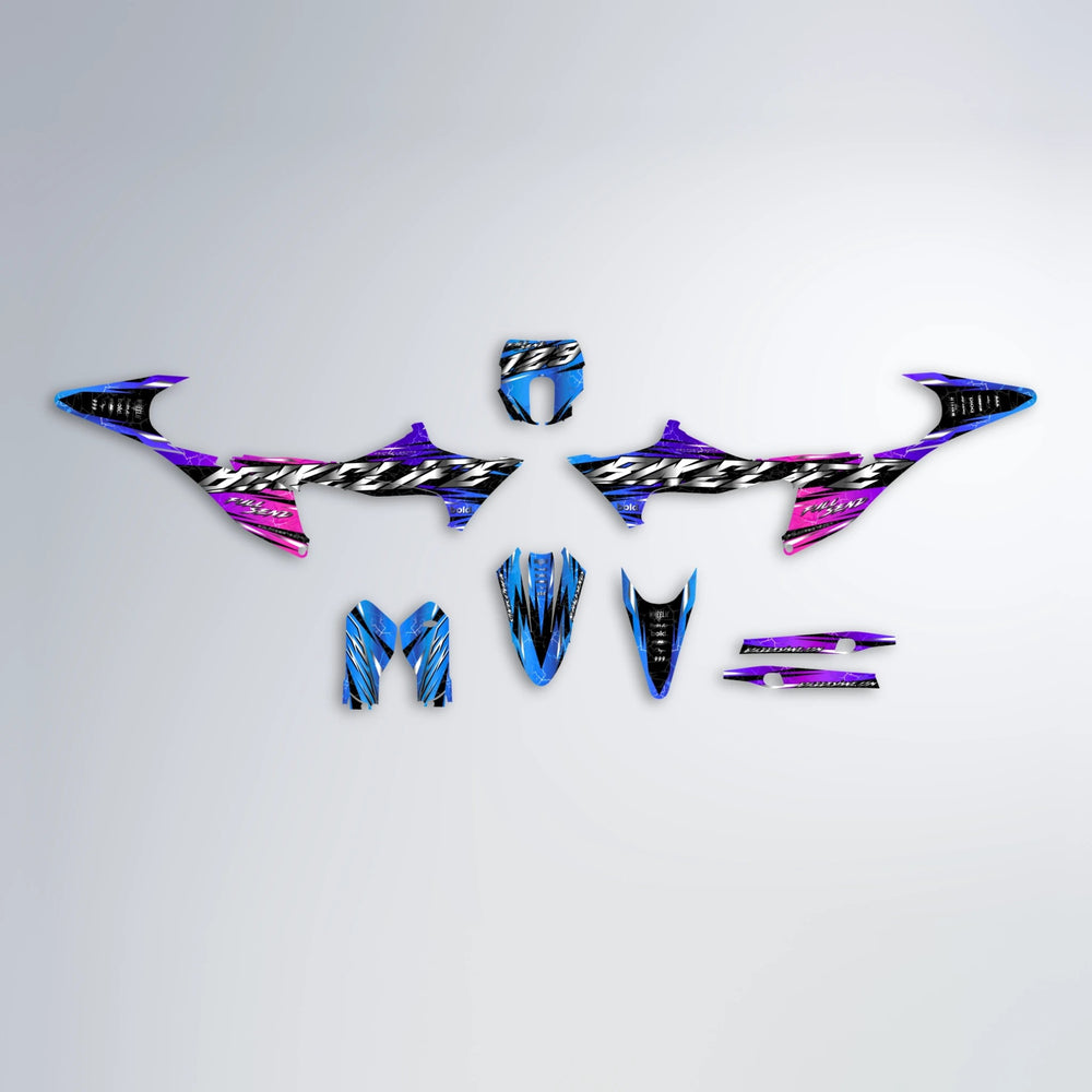 ILLUSION Stark Varg SM graphics kit parts layout in Blue Purple Fade