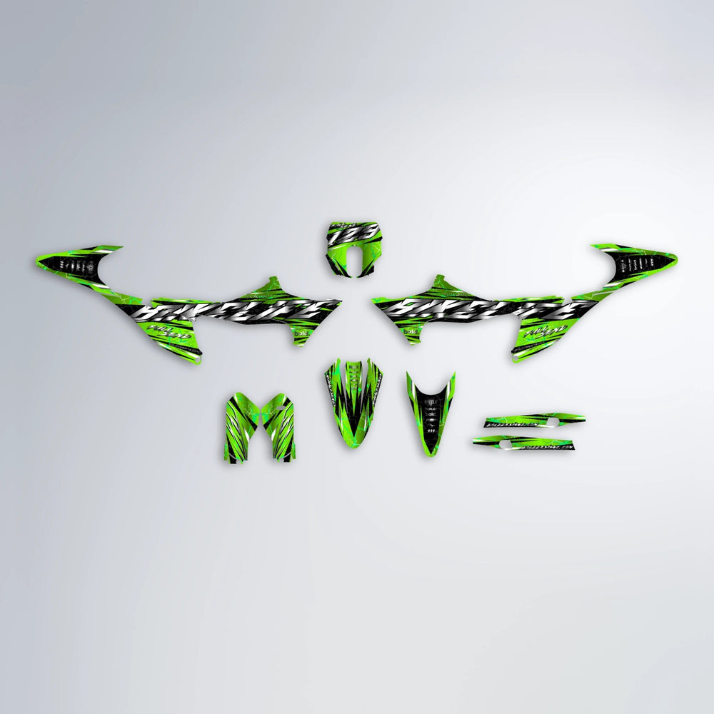 ILLUSION Stark Varg SM graphics kit parts layout in Green
