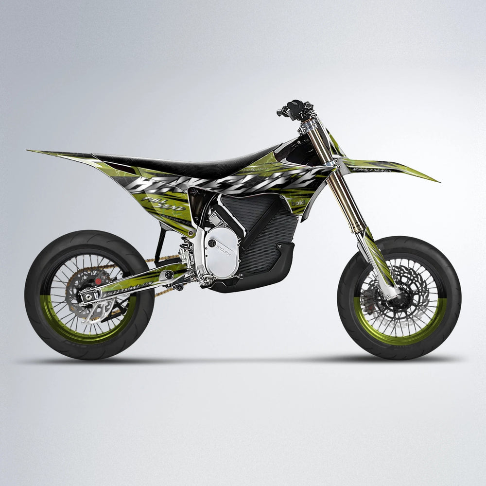 ILLUSION Stark Varg SM supermoto graphics kit in Olive