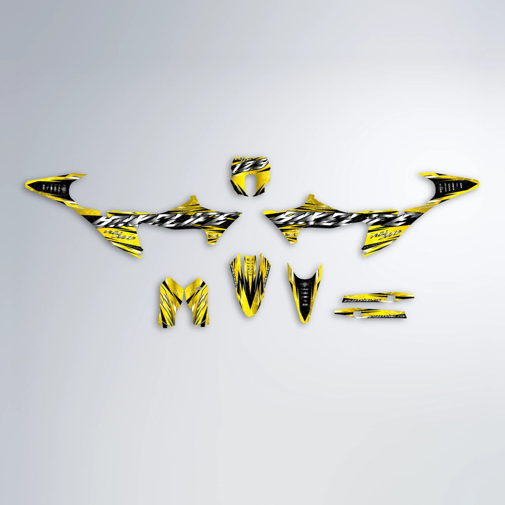 ILLUSION Stark Varg SM graphics kit parts layout in Yellow