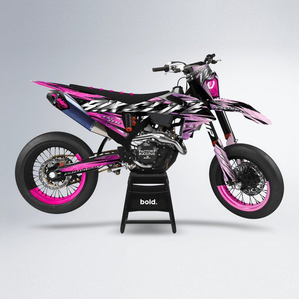 ILLUSION supermoto graphics kit in Flamingo