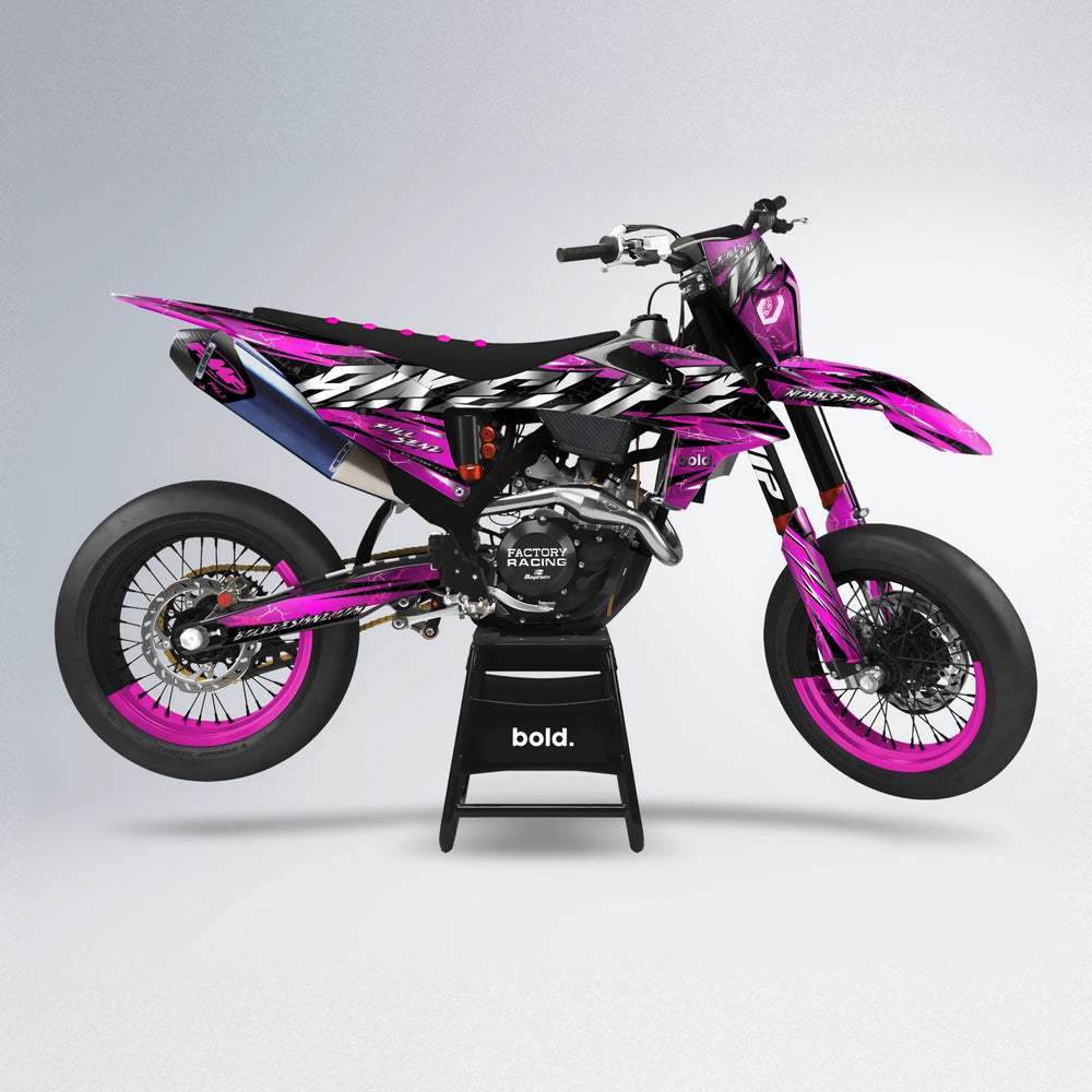 ILLUSION supermoto graphics kit in Pink