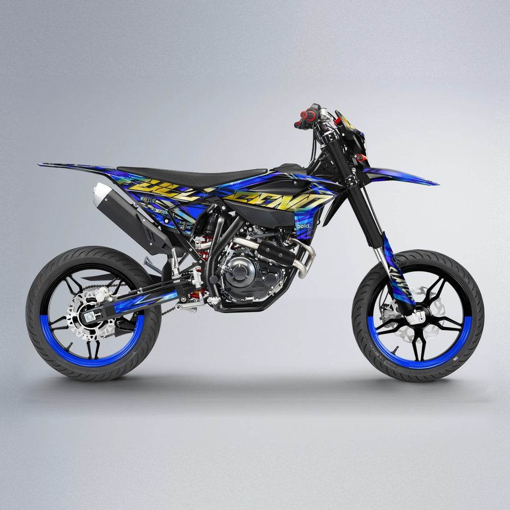 INFERNO Beta supermoto graphics kit in Blue
