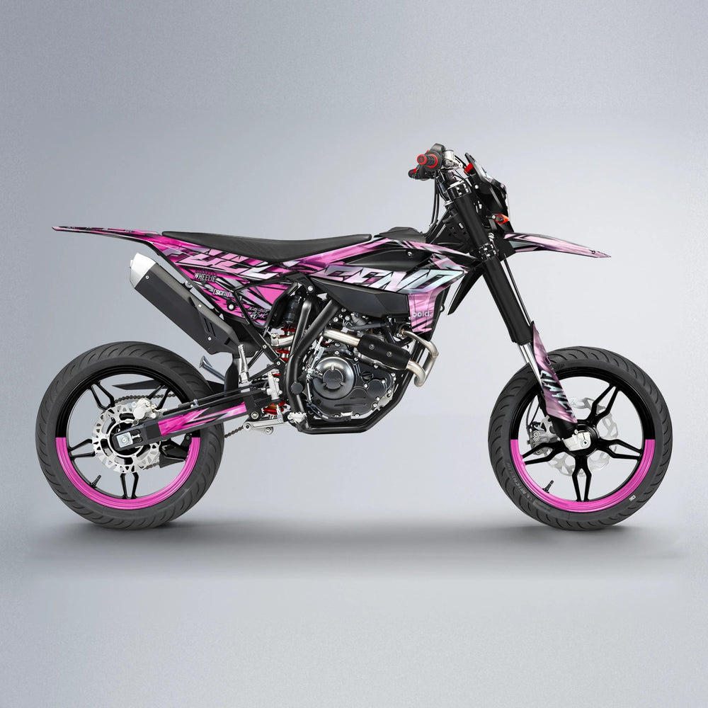 INFERNO Beta supermoto graphics kit in Flamingo