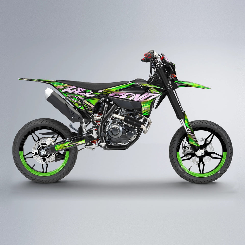 INFERNO Beta supermoto graphics kit in Green