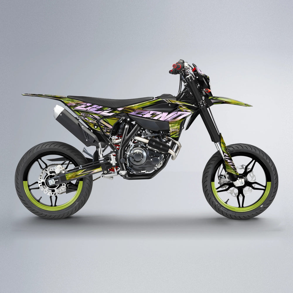 INFERNO Beta supermoto graphics kit in Olive