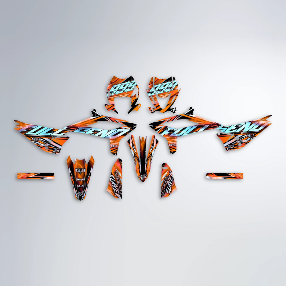 INFERNO Beta graphics kit parts layout in Orange