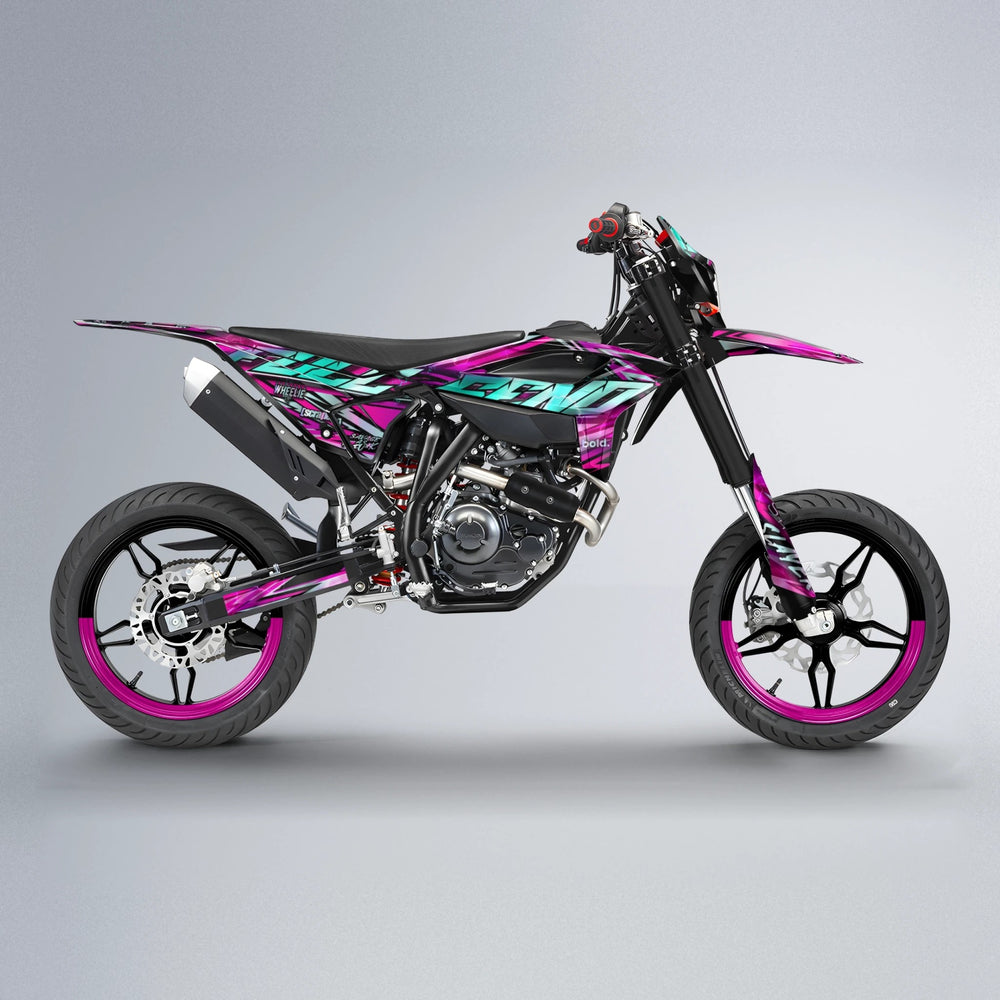 INFERNO Beta supermoto graphics kit in Pink