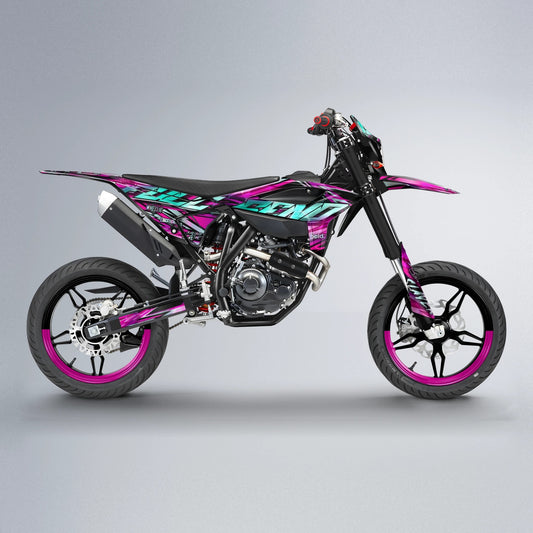 INFERNO Beta supermoto graphics kit in Pink
