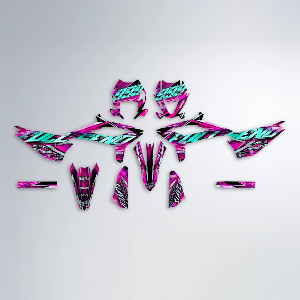 INFERNO Beta graphics kit parts layout in Pink