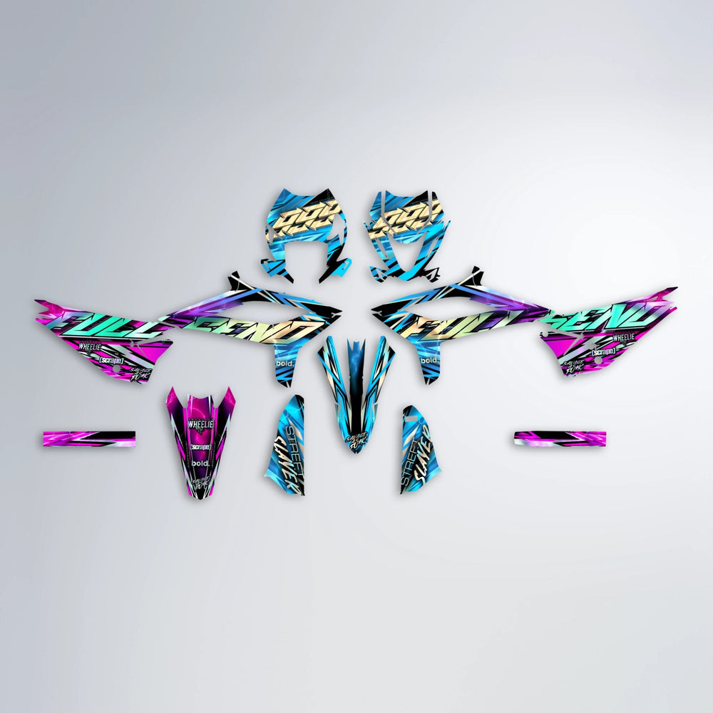 INFERNO Beta graphics kit parts layout in Pink & Light Blue