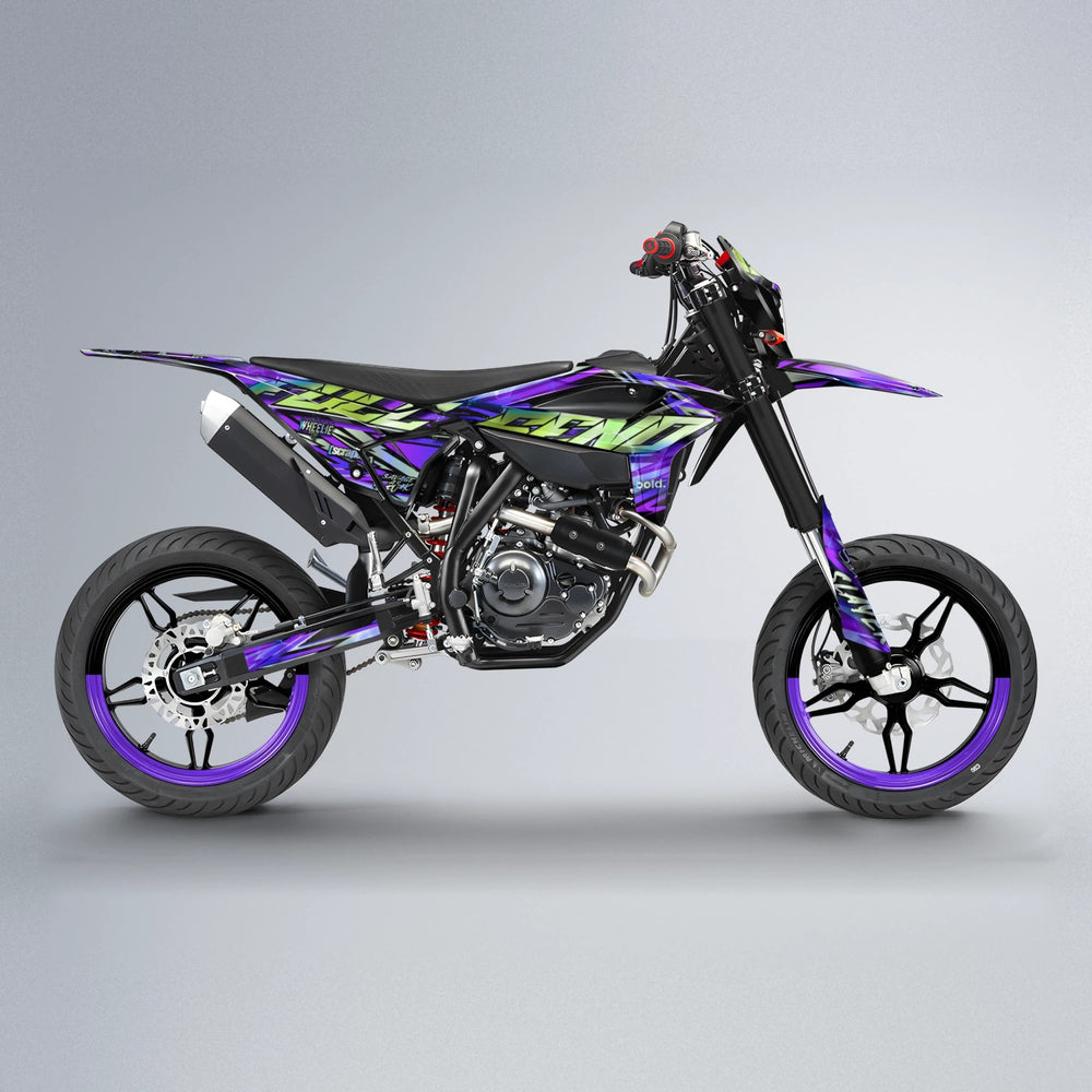 INFERNO Beta supermoto graphics kit in Purple
