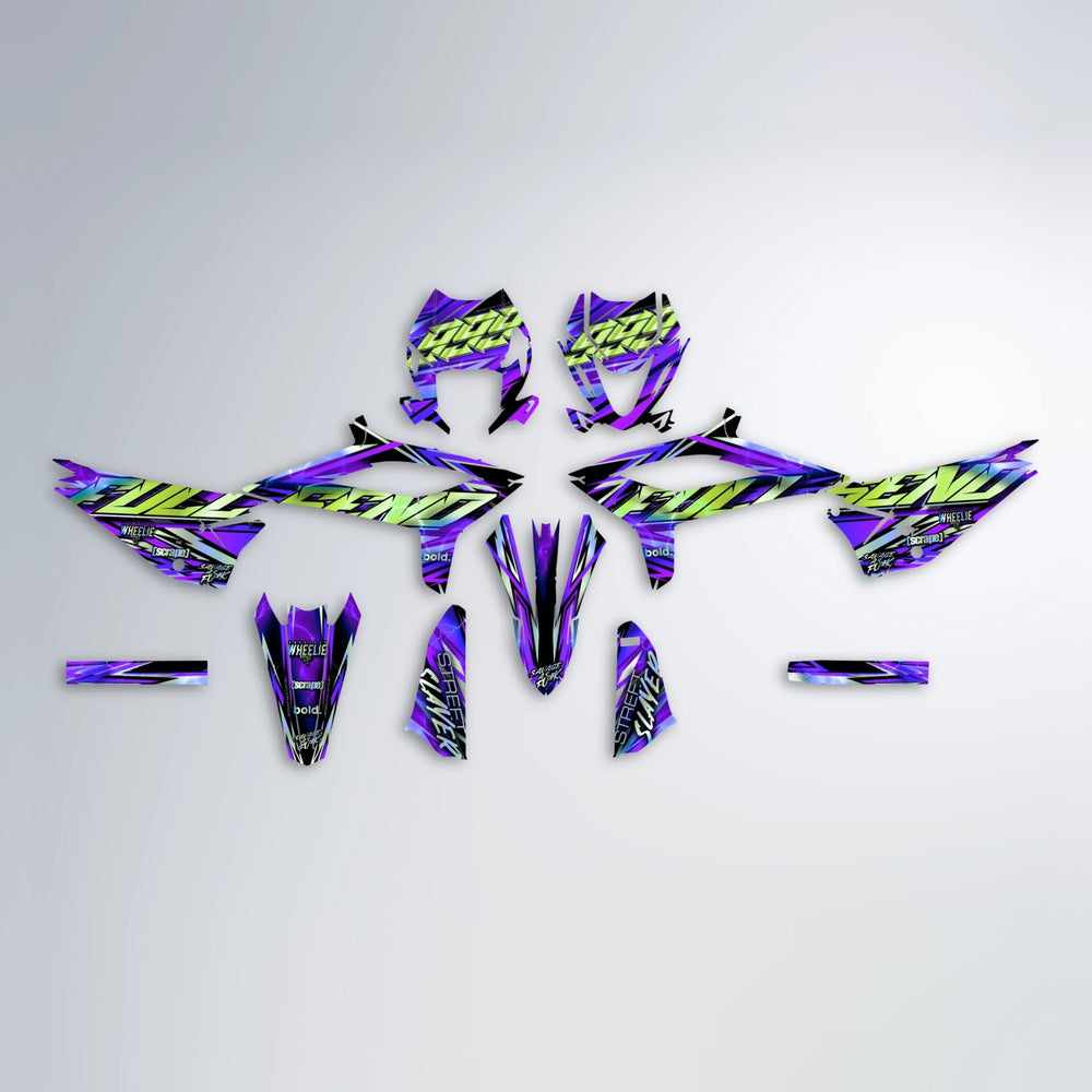 INFERNO Beta graphics kit parts layout in Purple