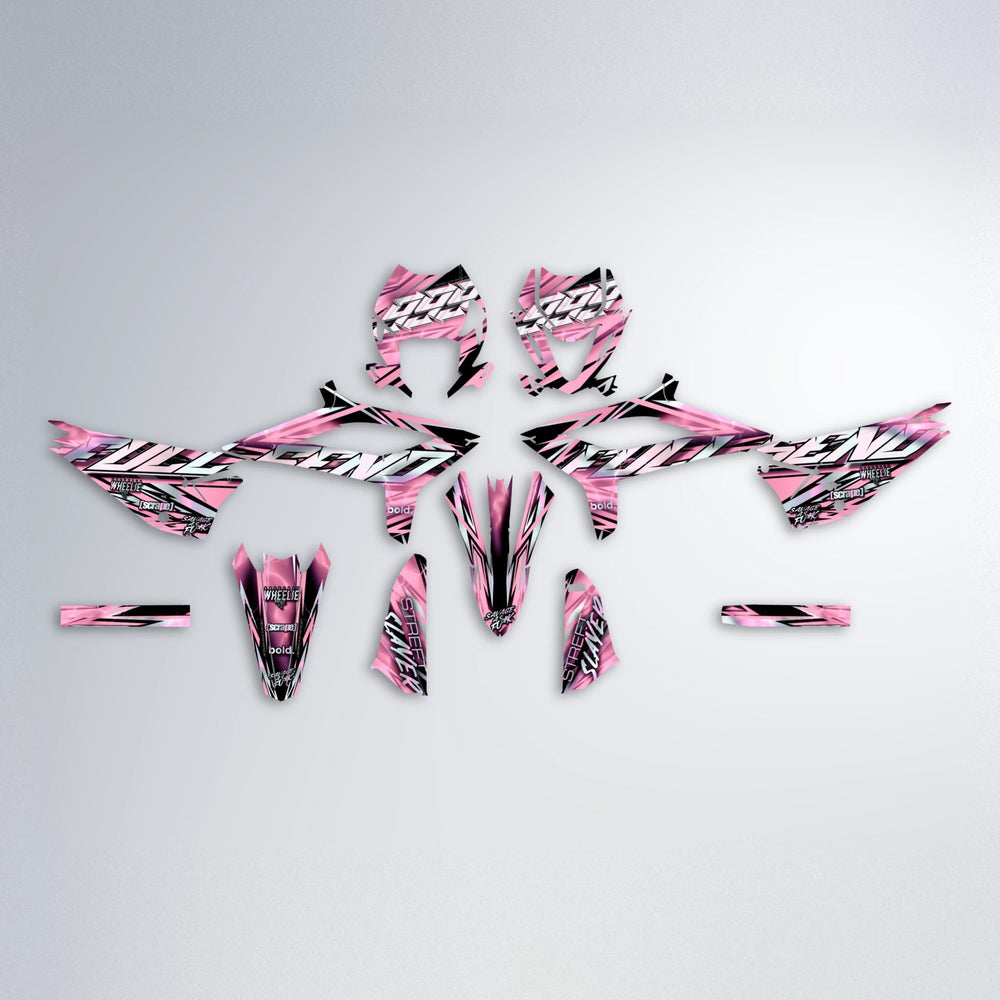 INFERNO Beta graphics kit parts layout in Sakura Pink
