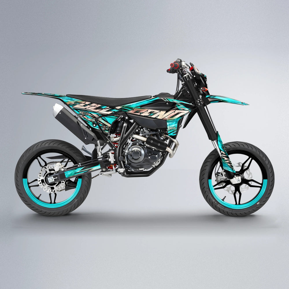 INFERNO Beta supermoto graphics kit in Teal