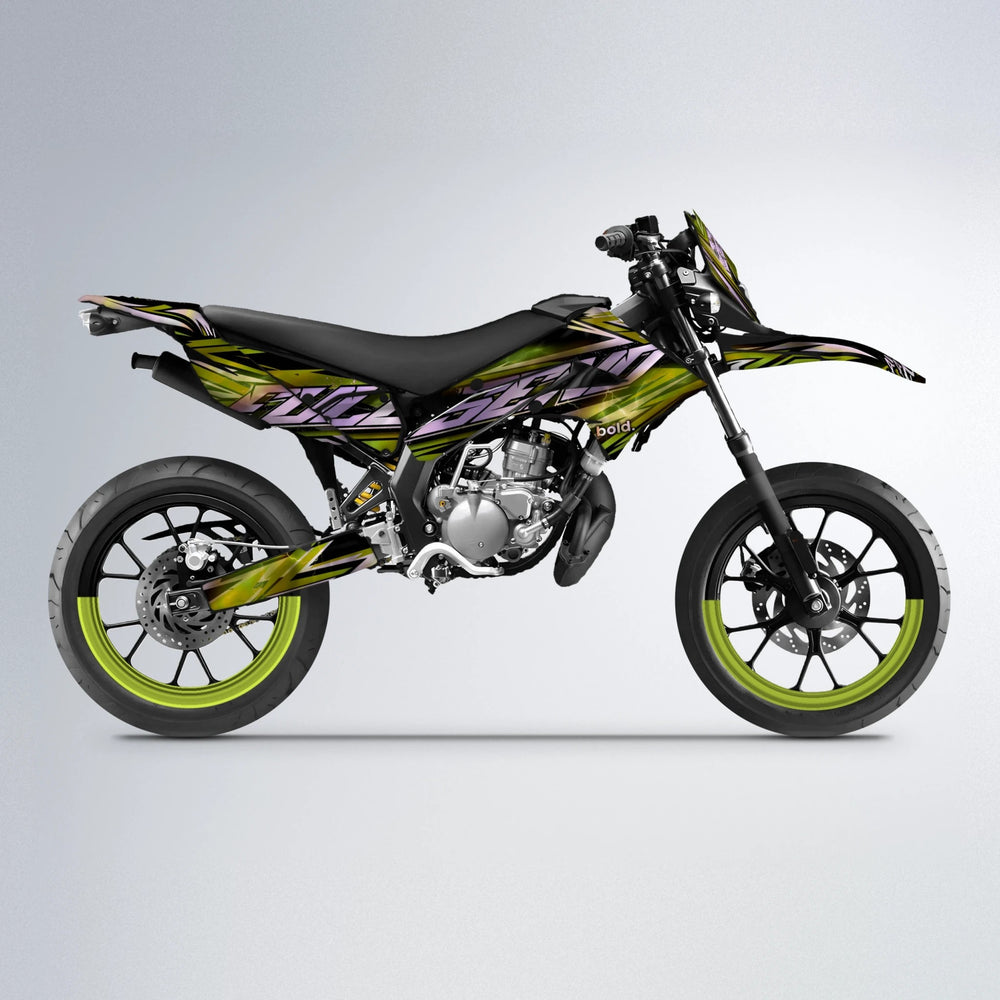 INFERNO Derbi Senda supermoto graphics kit in Olive