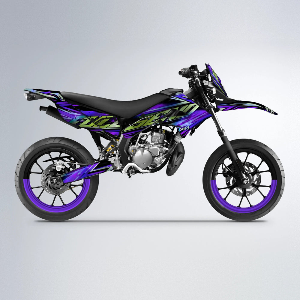INFERNO Derbi Senda supermoto graphics kit in Purple