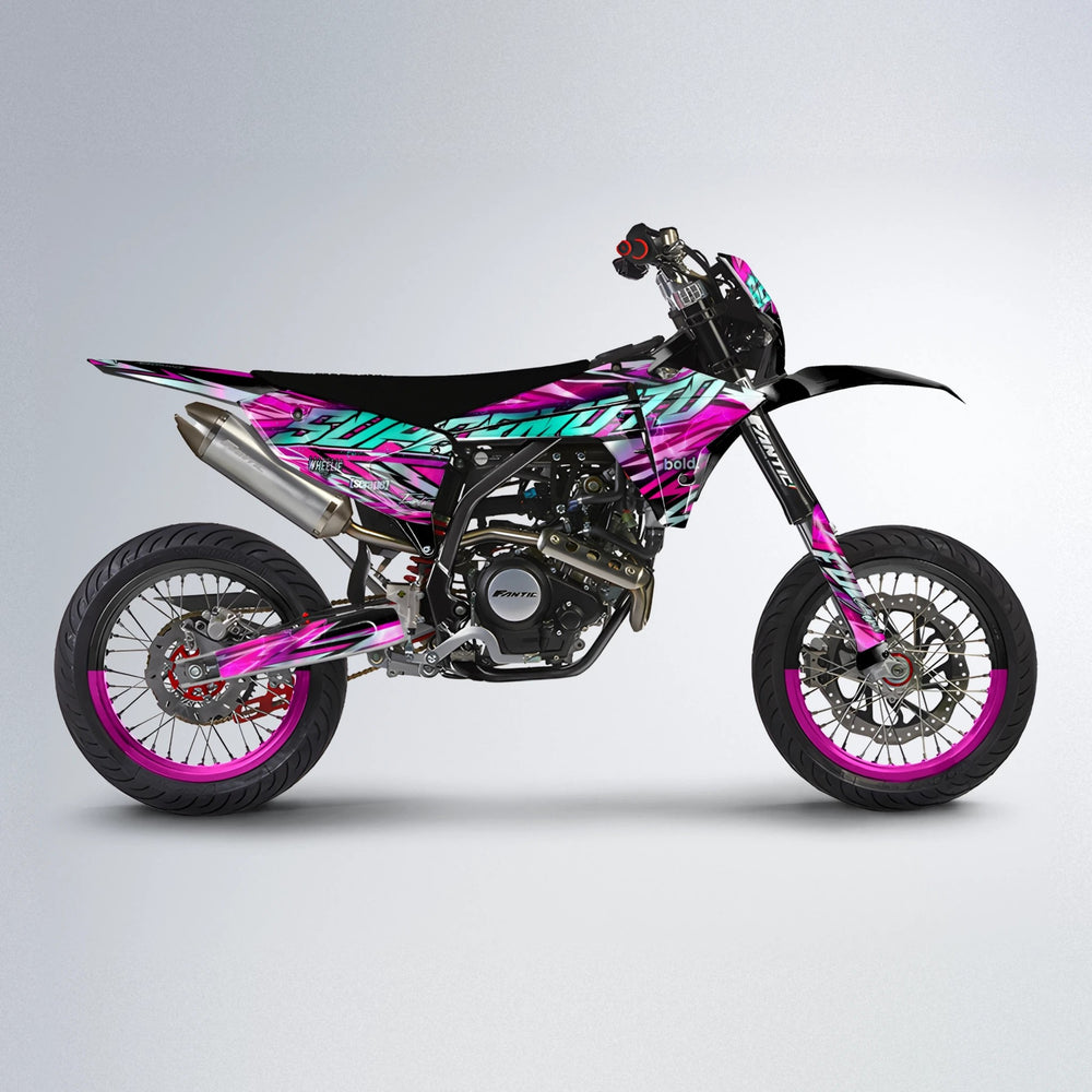 INFERNO Fantic supermoto graphics kit in Pink