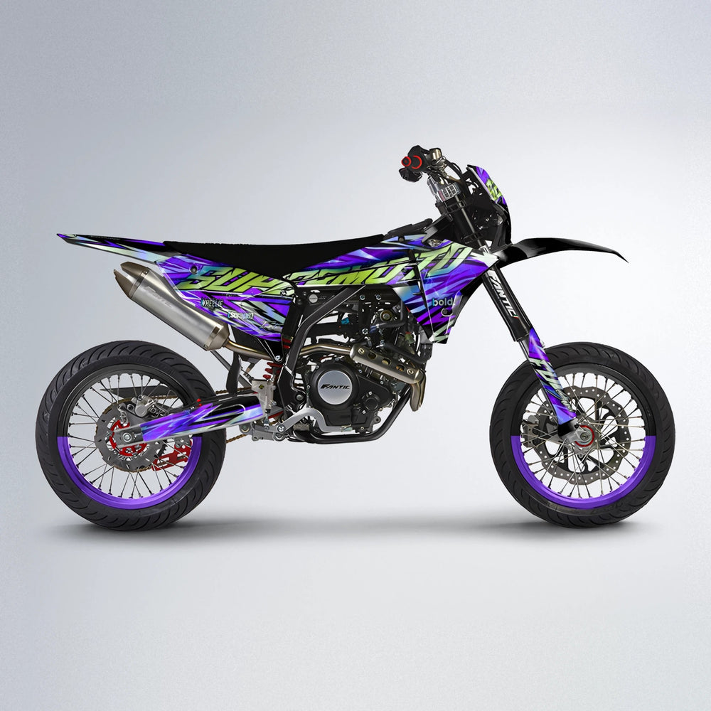 INFERNO Fantic supermoto graphics kit in Purple