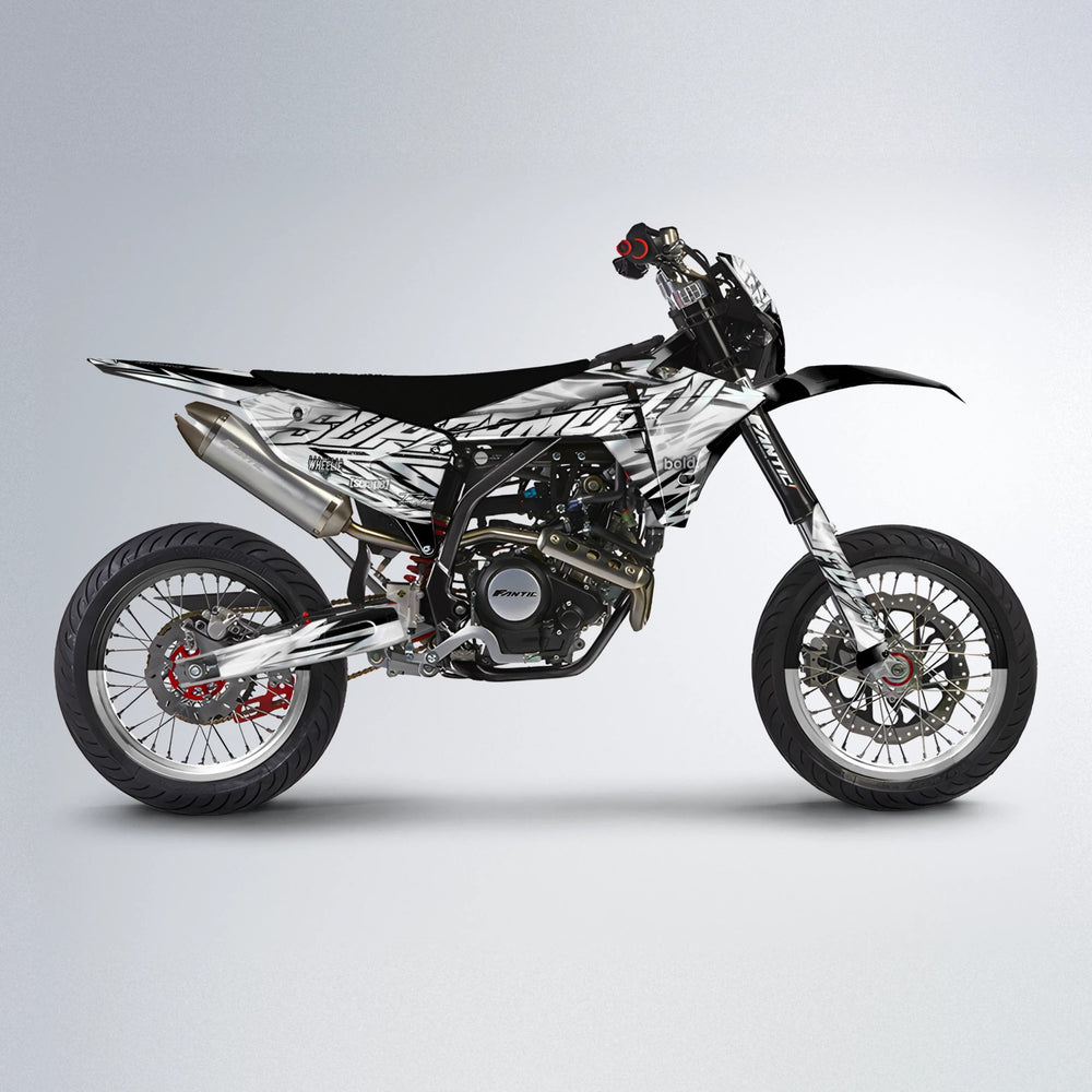 INFERNO Fantic supermoto graphics kit in White
