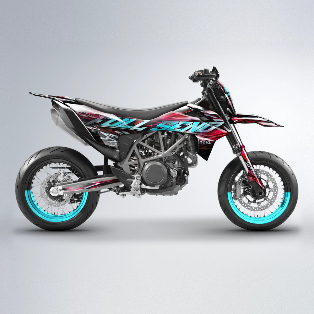 INFERNO KTM SMC 690 supermoto graphics kit in Black & Red