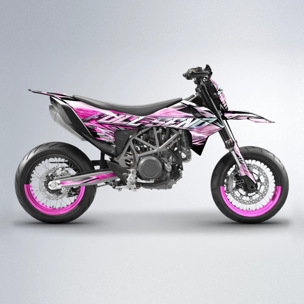 INFERNO KTM SMC 690 supermoto graphics kit in Flamingo