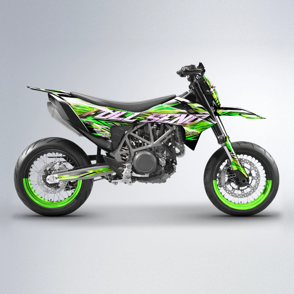 INFERNO KTM SMC 690 supermoto graphics kit in Green