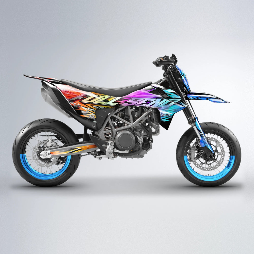 INFERNO KTM SMC 690 supermoto graphics kit in Sunset Fade