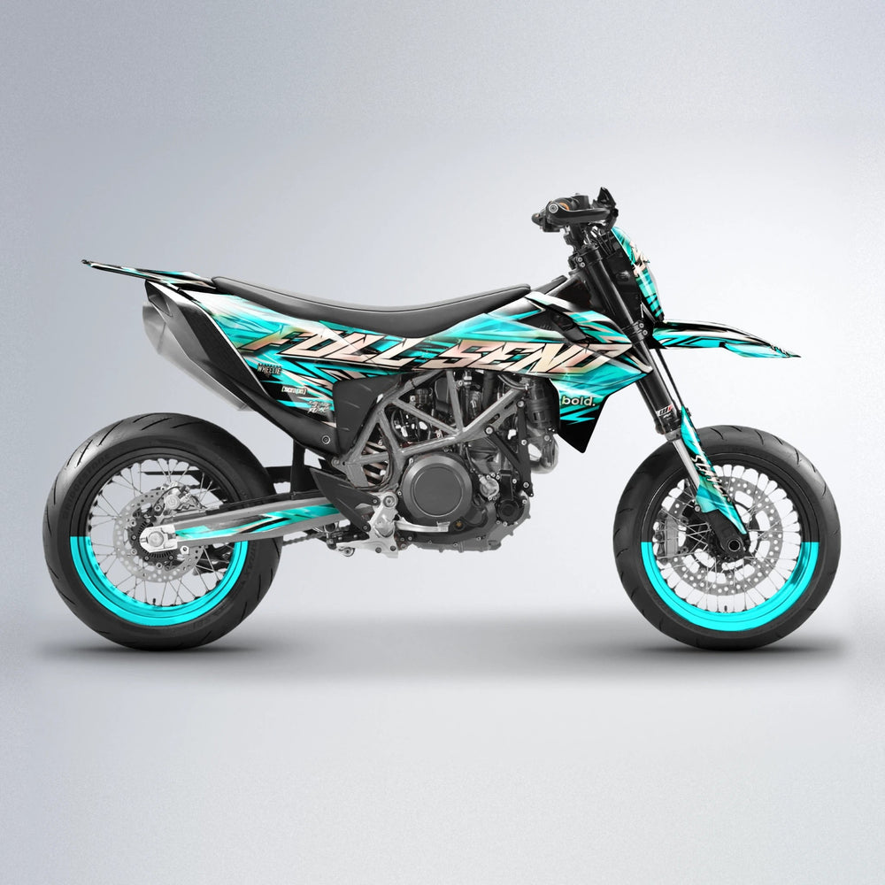 INFERNO KTM SMC 690 supermoto graphics kit in Teal