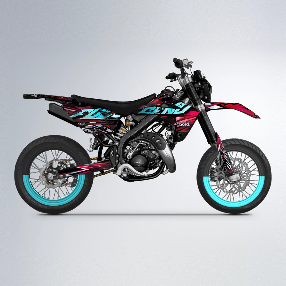 INFERNO Rieju MRT supermoto graphics kit in Black & Red