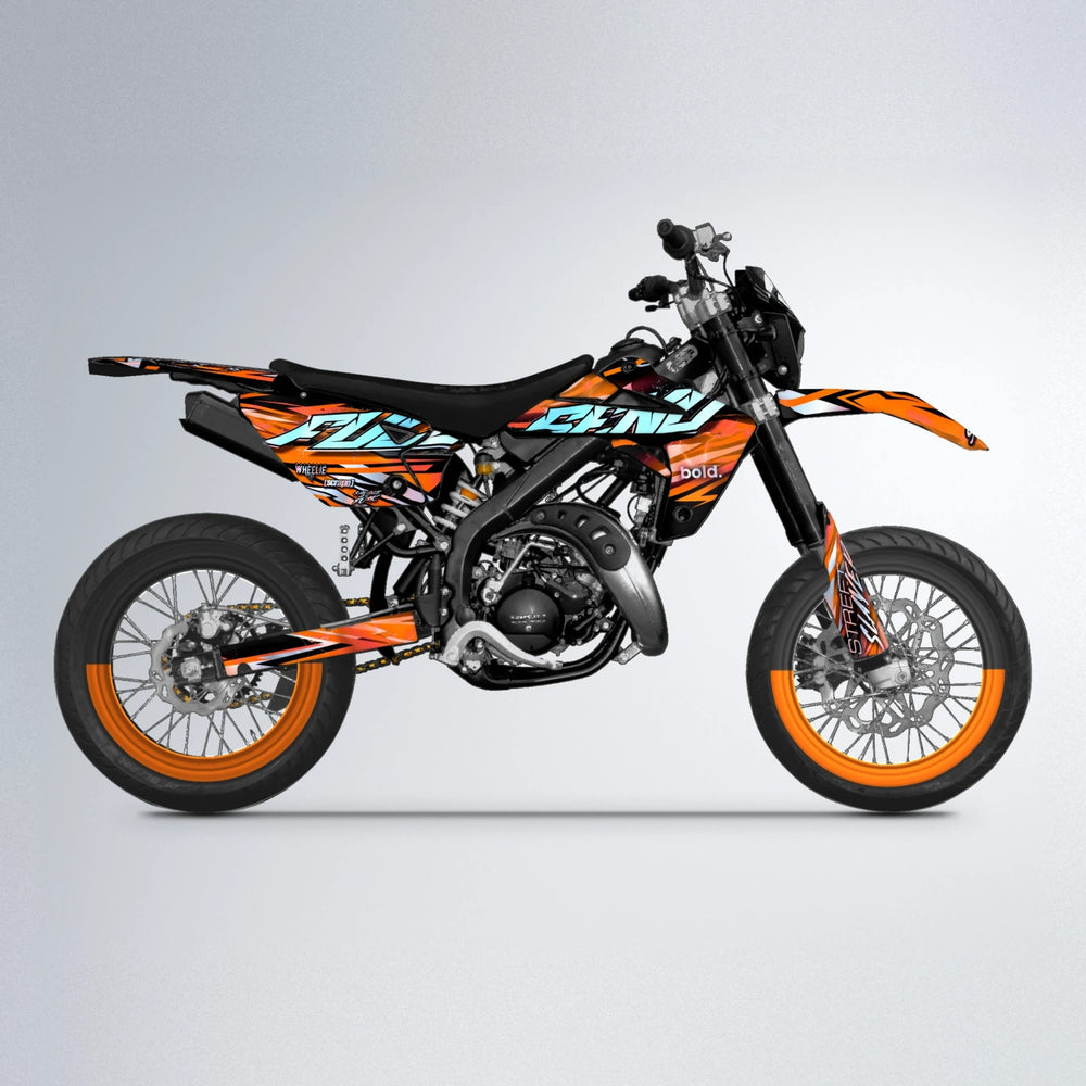 INFERNO Rieju MRT supermoto graphics kit in Orange