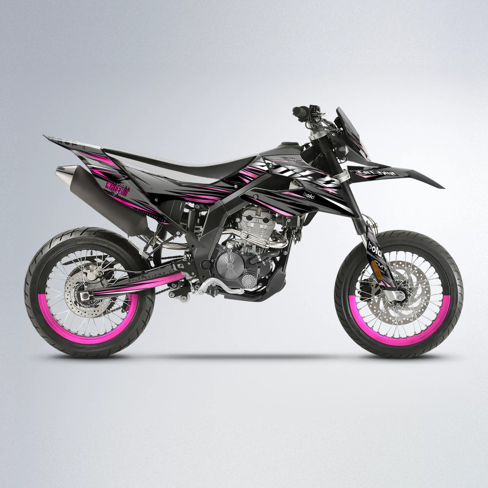 KLING Aprilia SX 125 supermoto graphics kit in Flamingo