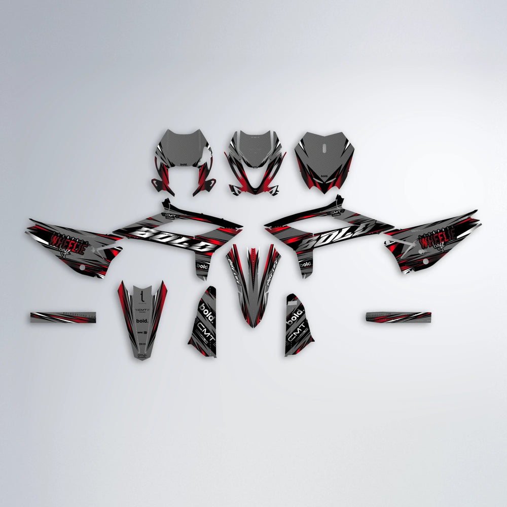 KLING Beta graphics kit parts layout in Black & Red
