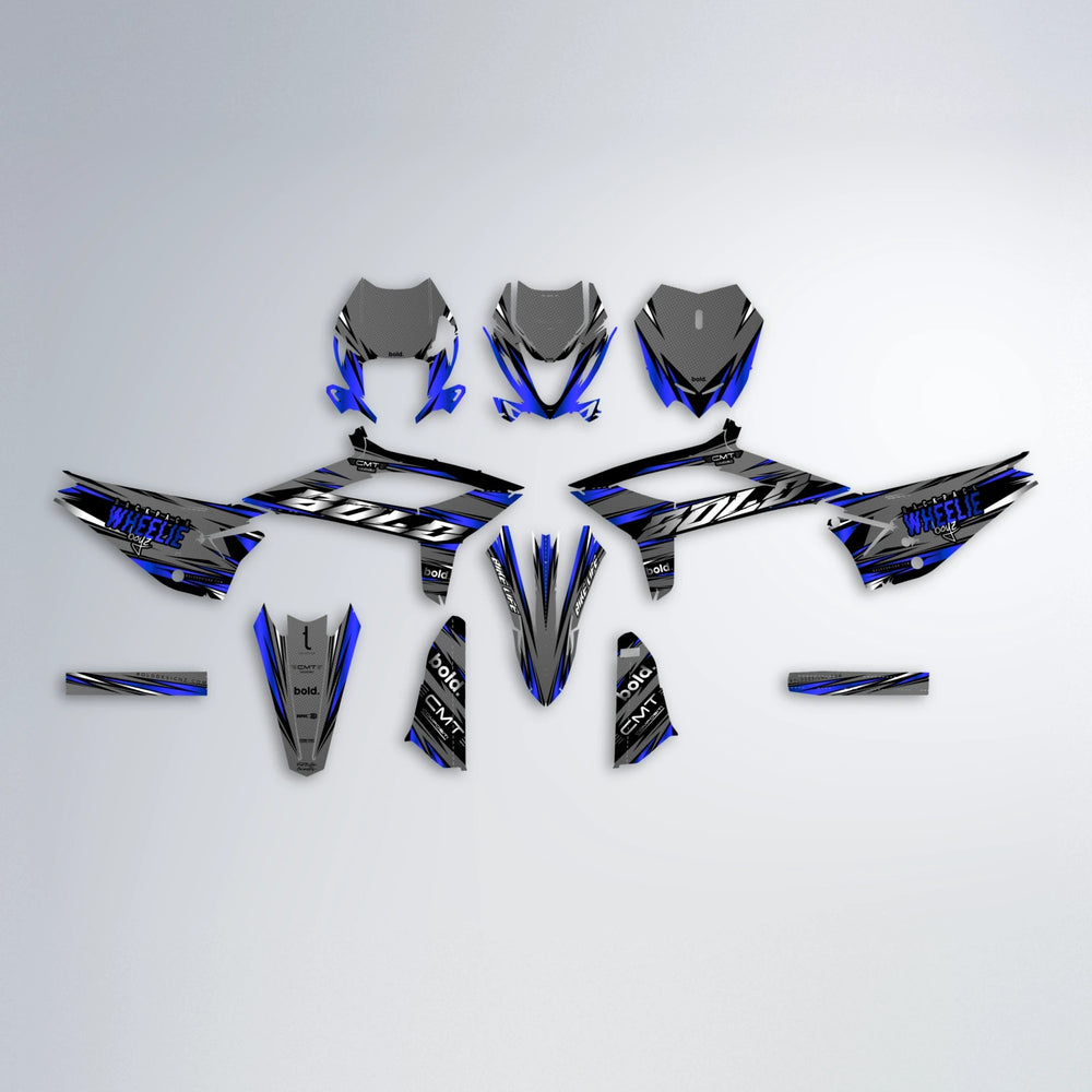 KLING Beta graphics kit parts layout in Blue