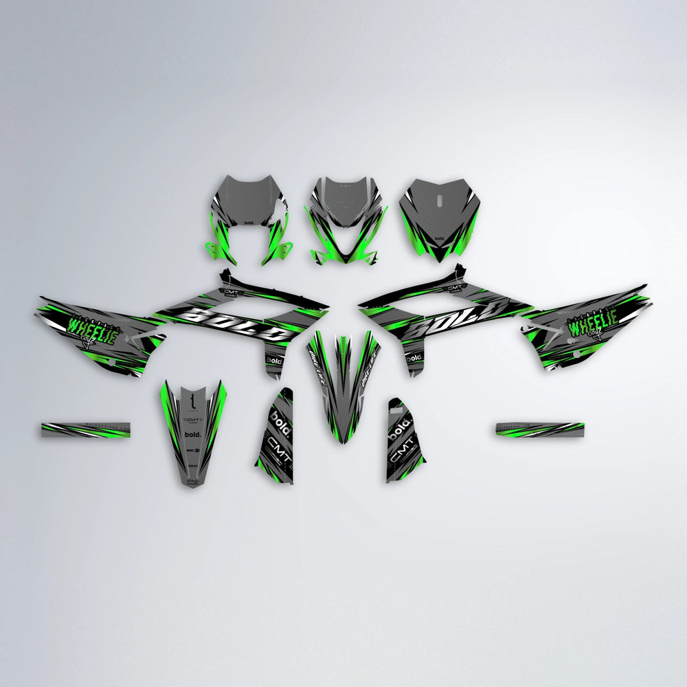KLING Beta graphics kit parts layout in Green