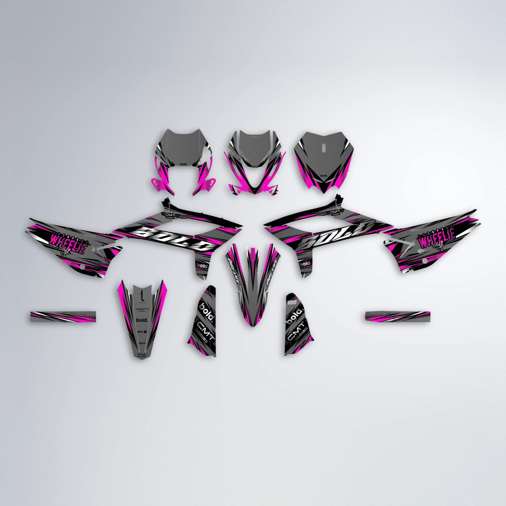KLING Beta graphics kit parts layout in Pink