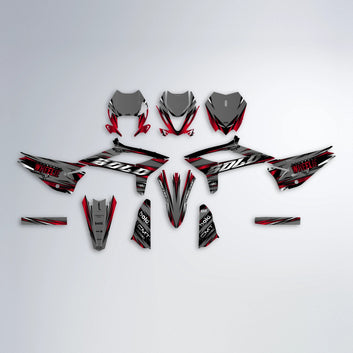 KLING Beta graphics kit parts layout in Red