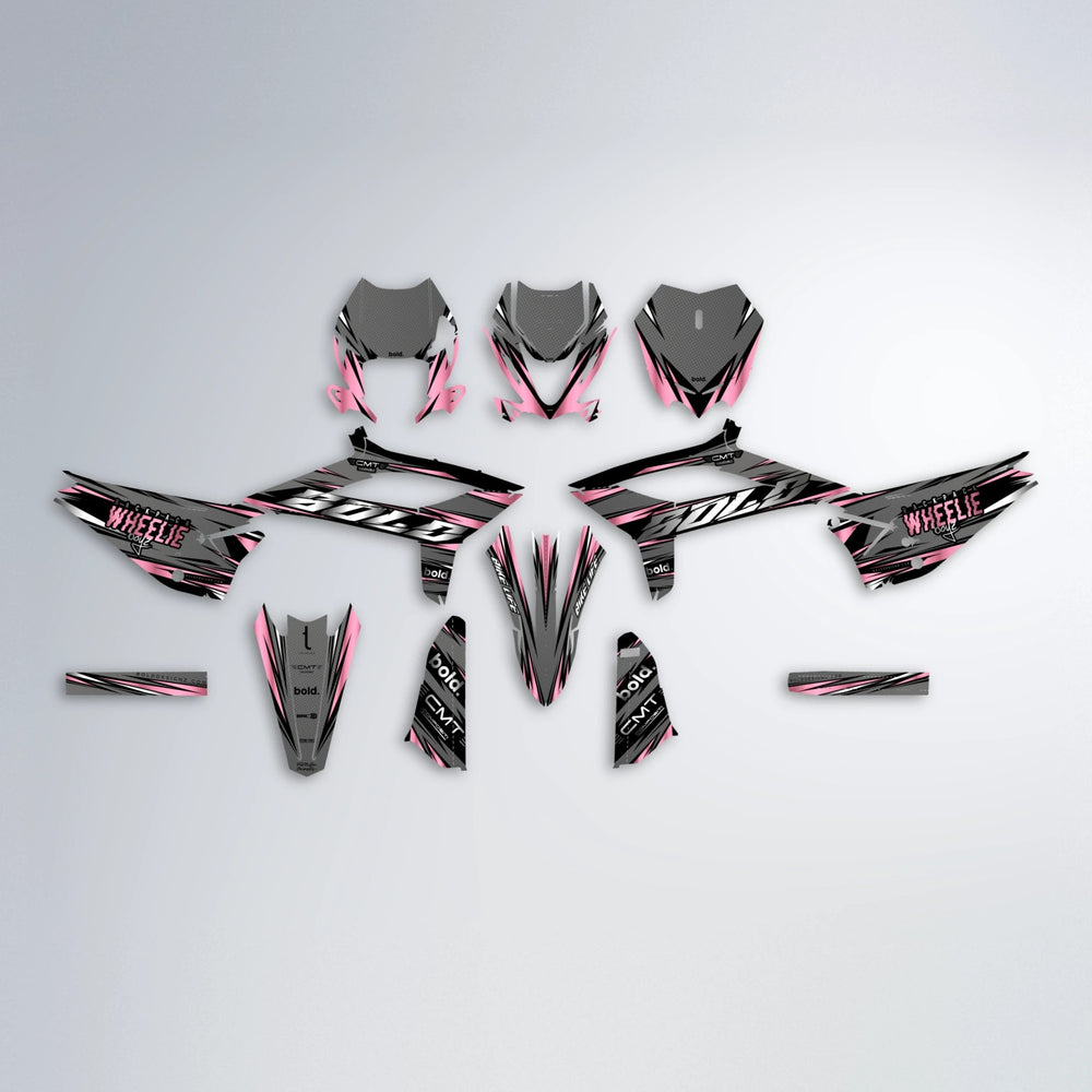 KLING Beta graphics kit parts layout in Sakura Pink