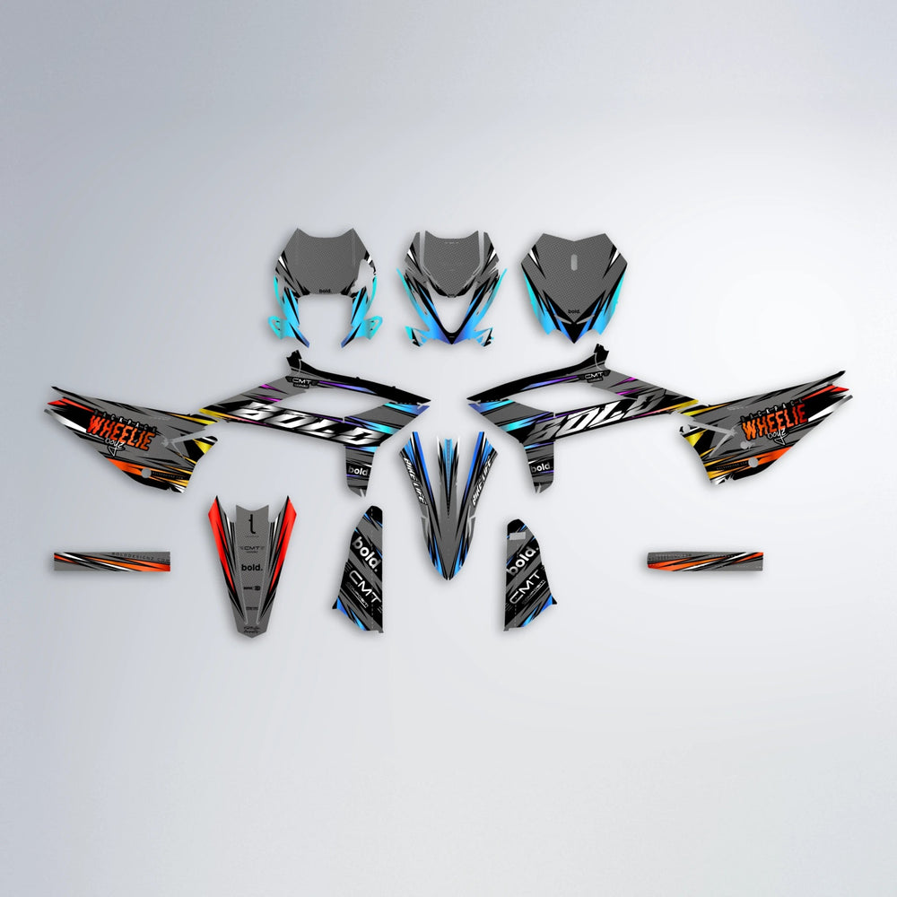 KLING Beta graphics kit parts layout in Sunset Fade