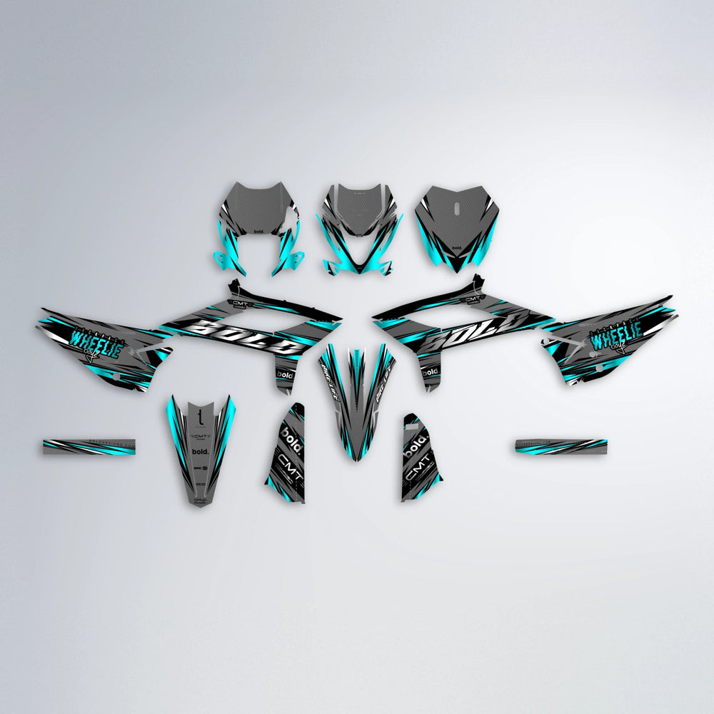 KLING Beta graphics kit parts layout in Teal