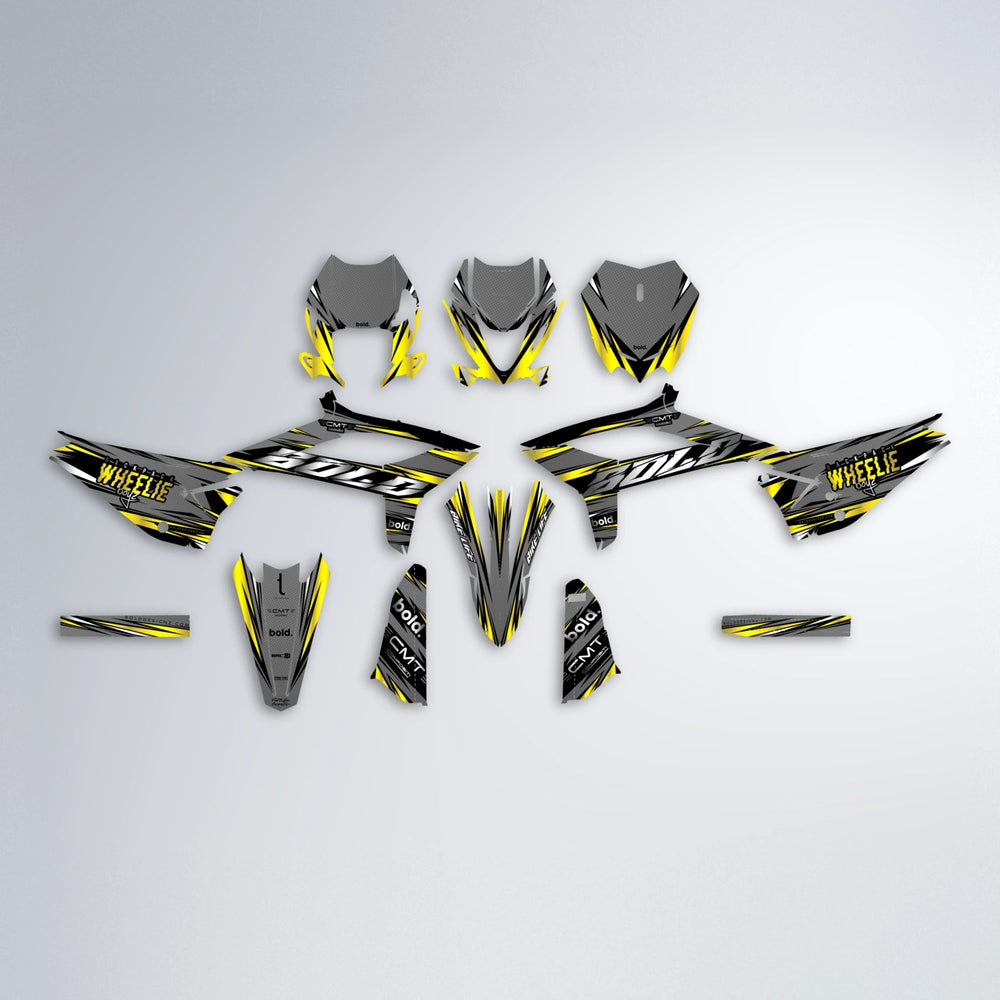 KLING Beta graphics kit parts layout in Yellow