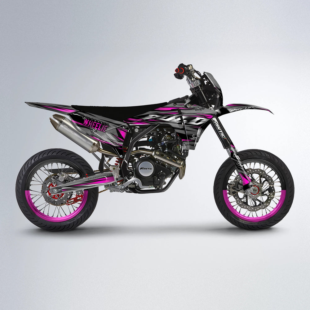 KLING Fantic supermoto graphics kit in Pink