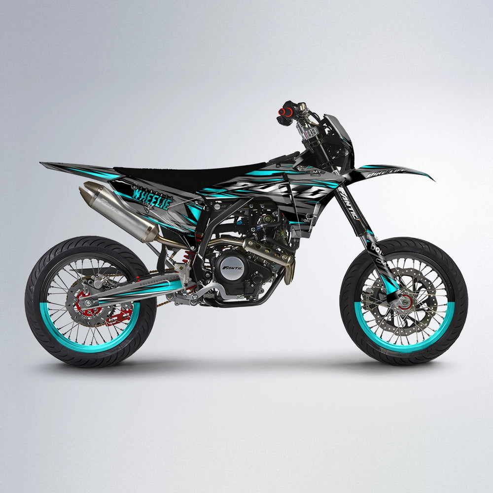 KLING Fantic supermoto graphics kit in Teal