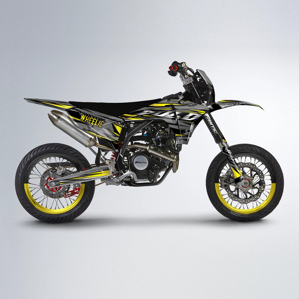 KLING Fantic supermoto graphics kit in Yellow